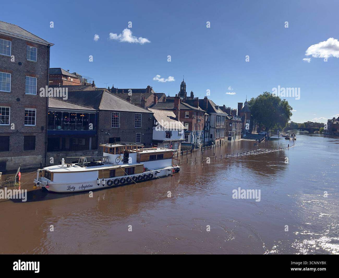 South Esplanade York Flooded - Smartphone Captured Stock Image