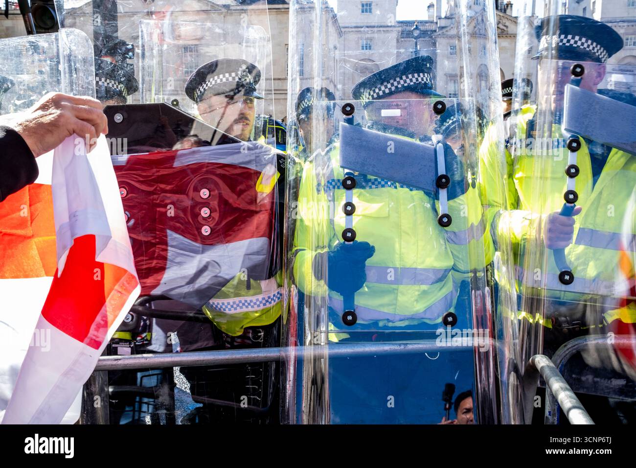 Police Using Riot Shields Metropolitan Police Officers Stand Behind Riot Shields Preventing ...