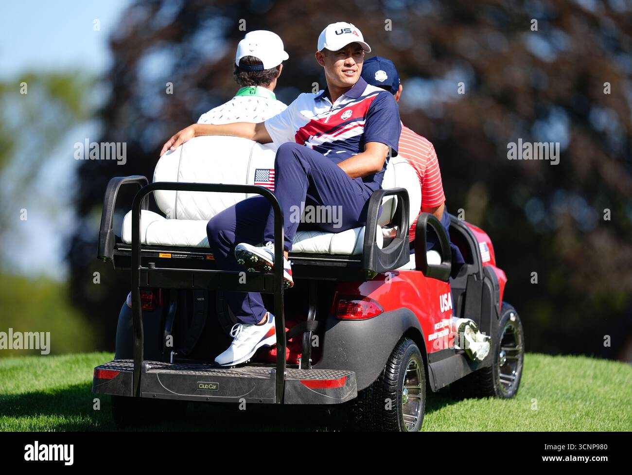 USA's Collin Morikawa during a practice round at the Bethpage Black ...