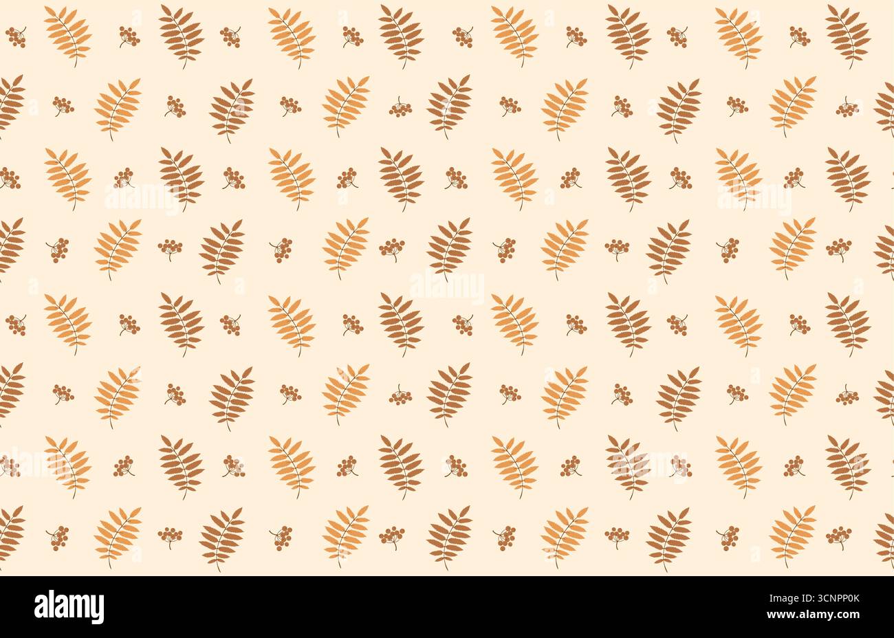 Foliage pattern. Seamless foliage pattern. Hand drawn foliage pattern. Foliage print. Stock Vector