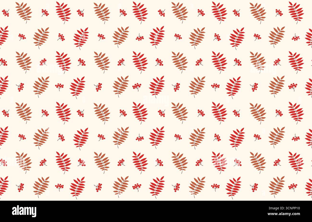 Foliage vector pattern. Seamless foliage pattern. Hand drawn foliage pattern. Foliage print. Stock Vector