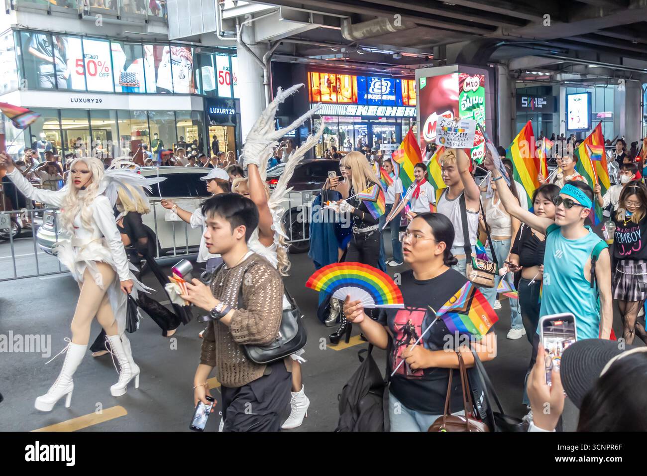 June 1, 2025: annual LGBT Gay Pride Parade in Bangkok, Thailand, Asia Stock Photo