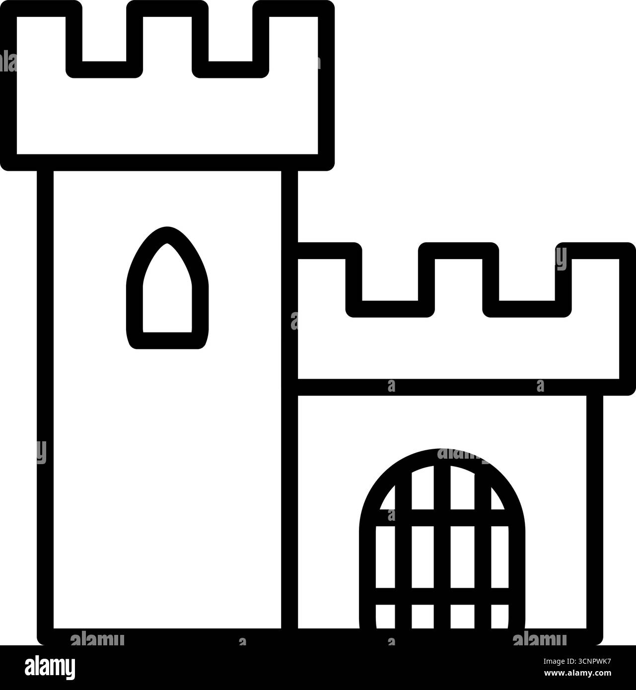 Medieval castle - vector icon Stock Vector Image & Art - Alamy