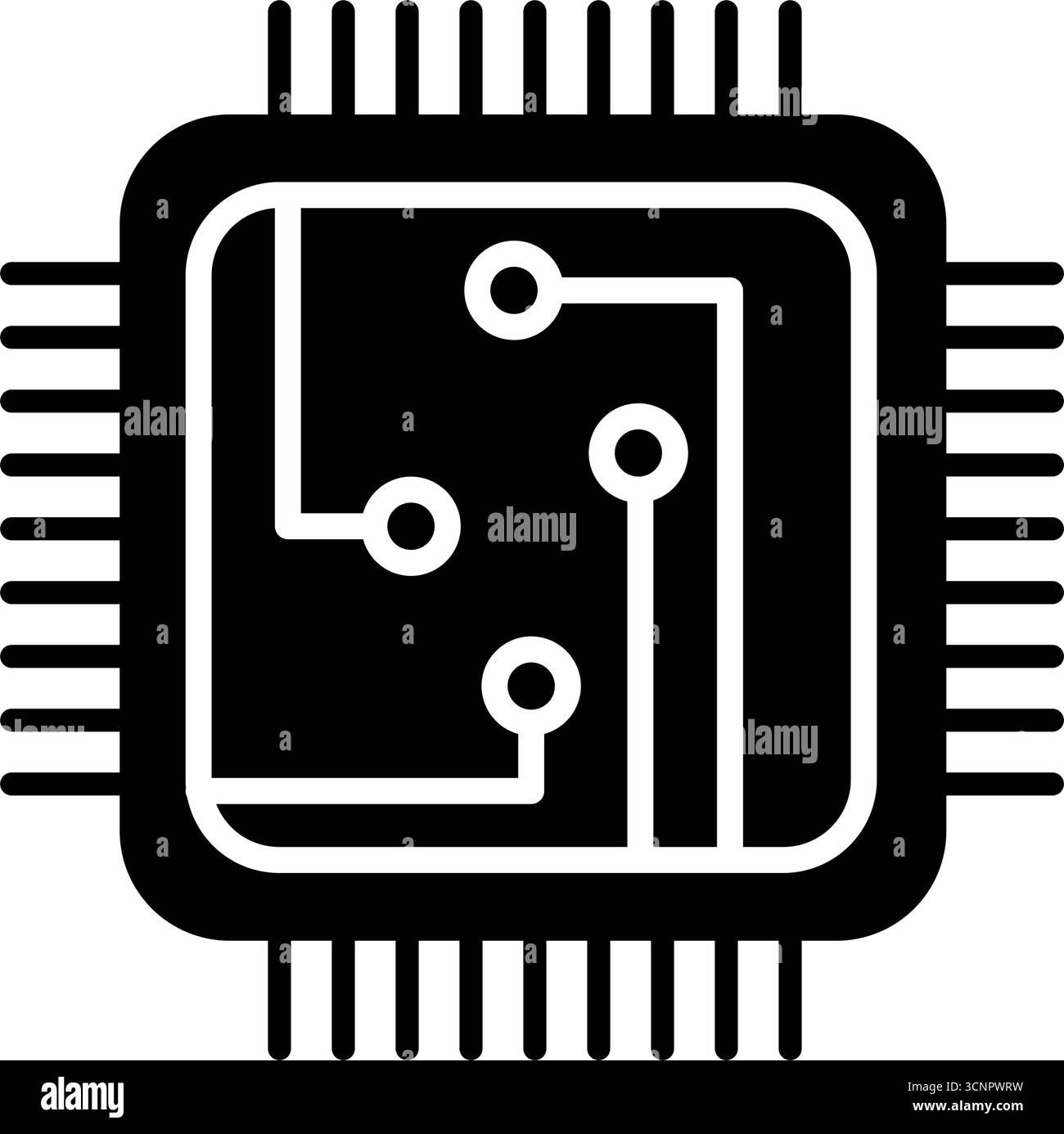 CPU processor - vector icon Stock Vector Image & Art - Alamy