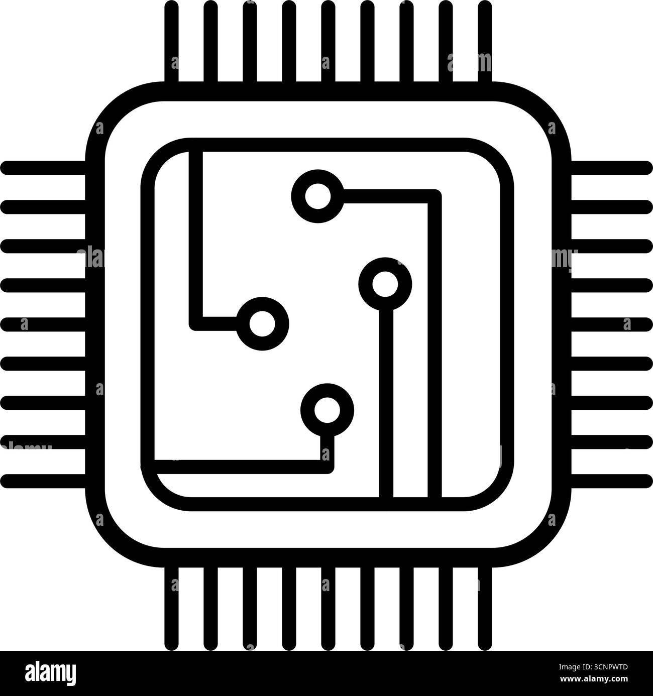 CPU processor - vector icon Stock Vector Image & Art - Alamy