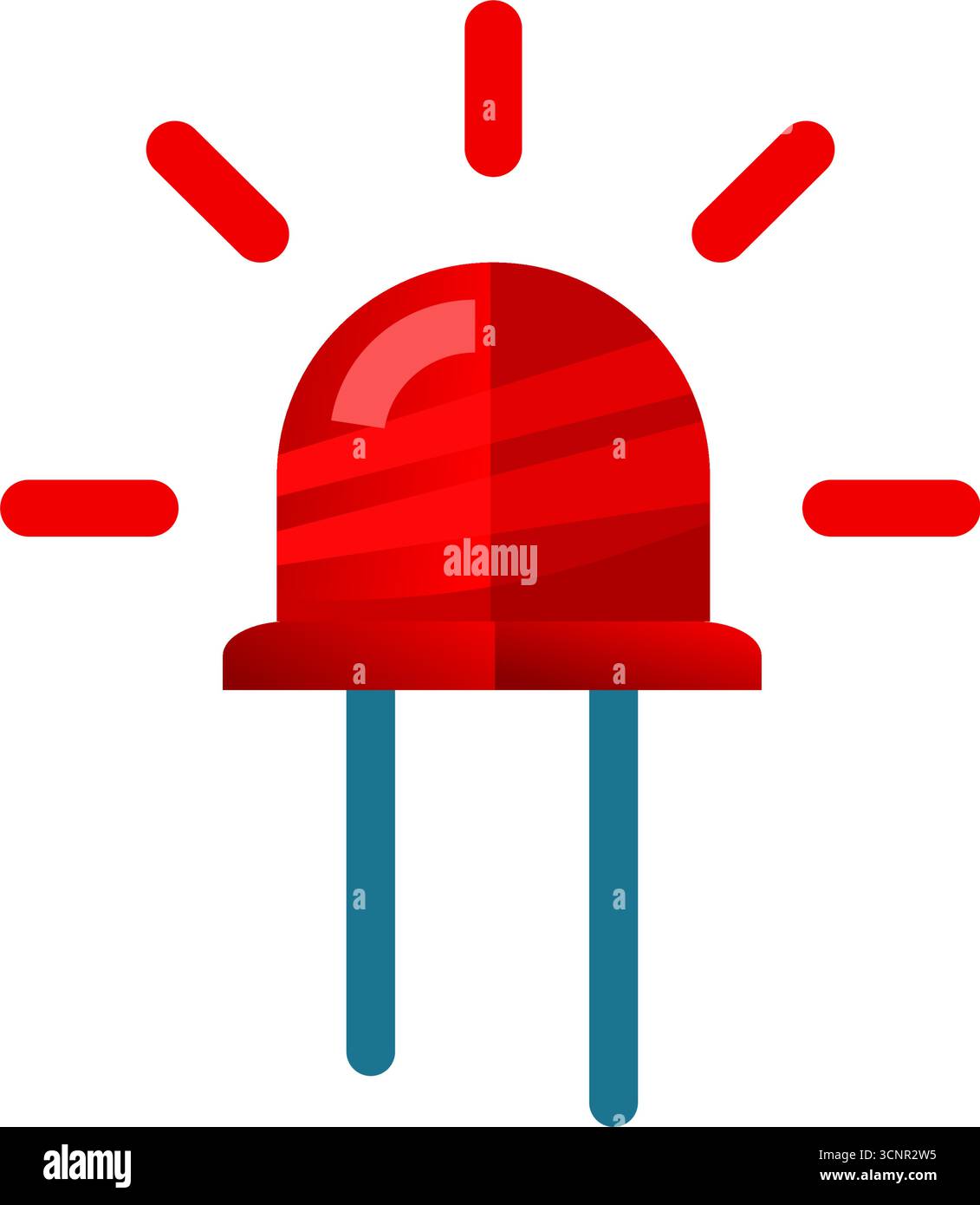 Light emitting diode - vector icon Stock Vector