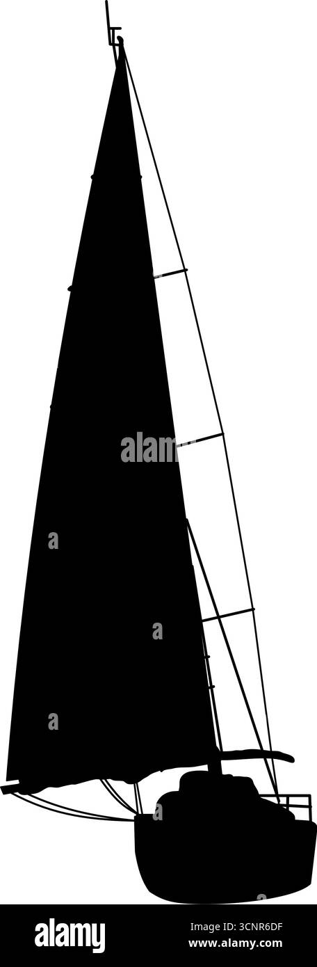 sailboat silhouette, vector illustration Stock Vector Image & Art - Alamy