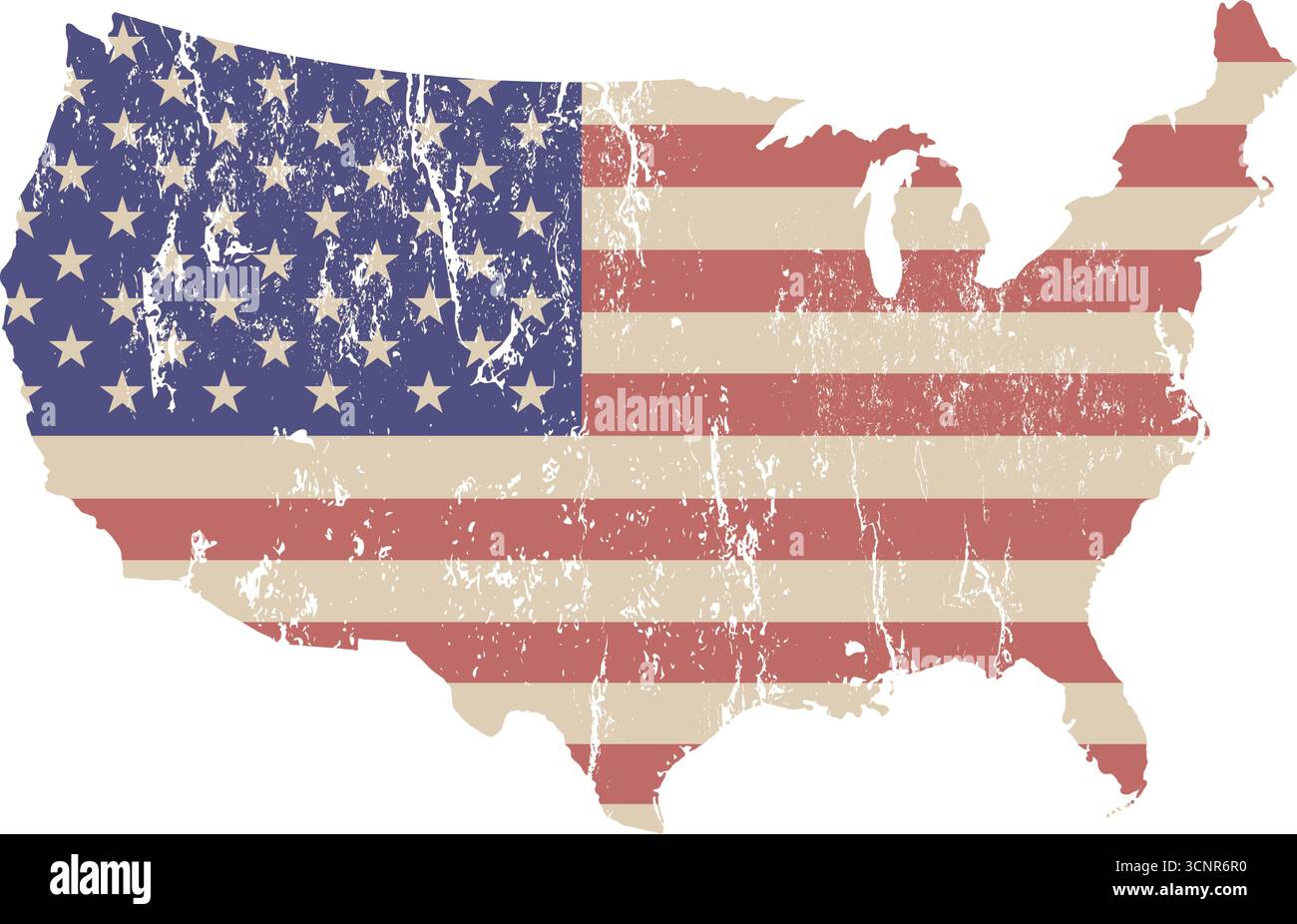 Grunge united states of america map with flag Stock Vector Image & Art ...