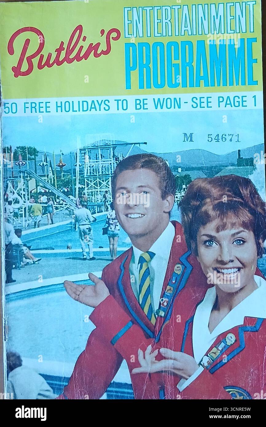 Butlin's Entertainment Programme for Minehead [Somerset] 1965 Stock ...