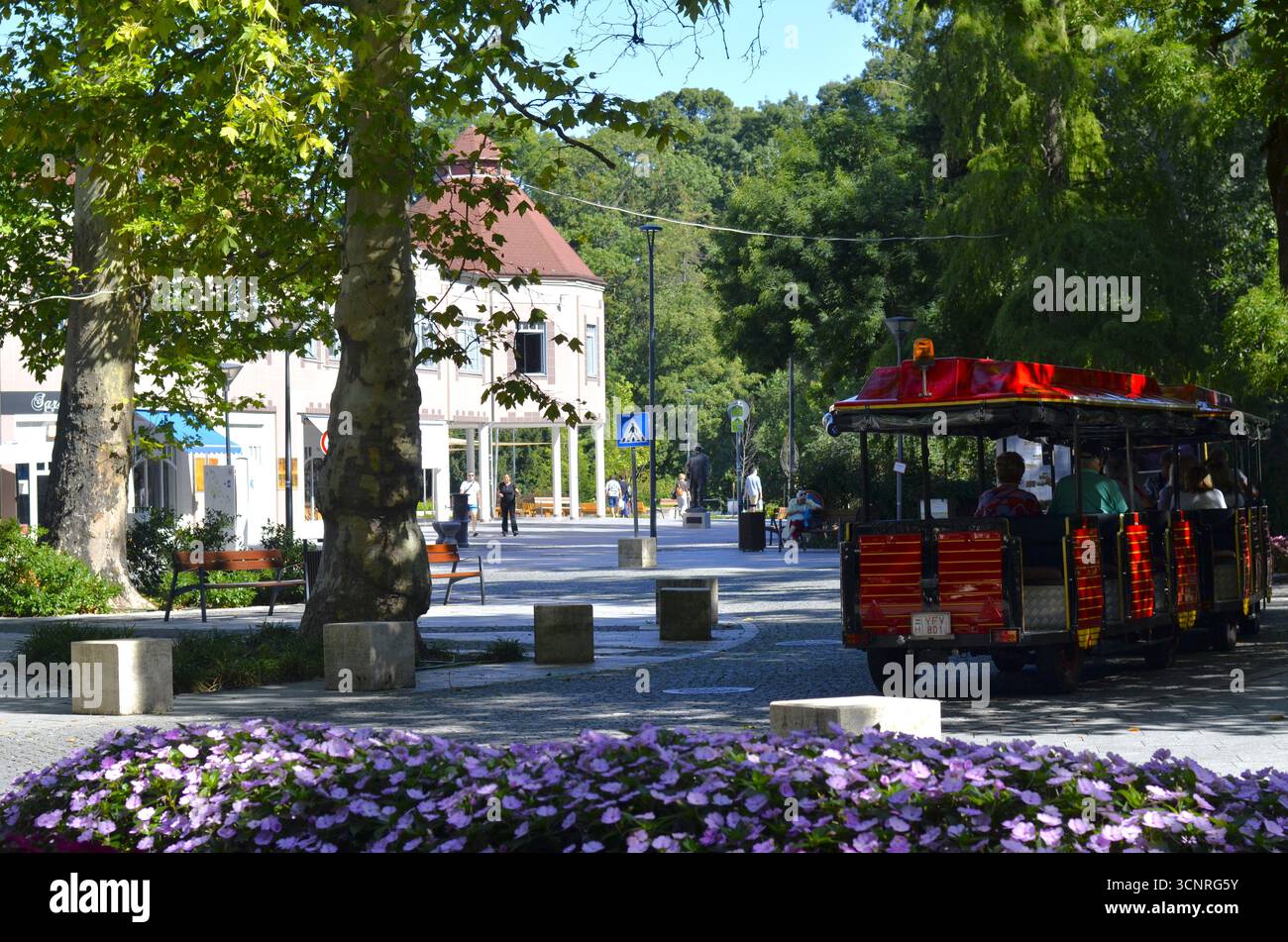 Mini train Dotto ,Heviz,Hungary Tourist attraction Stock Photo - Alamy
