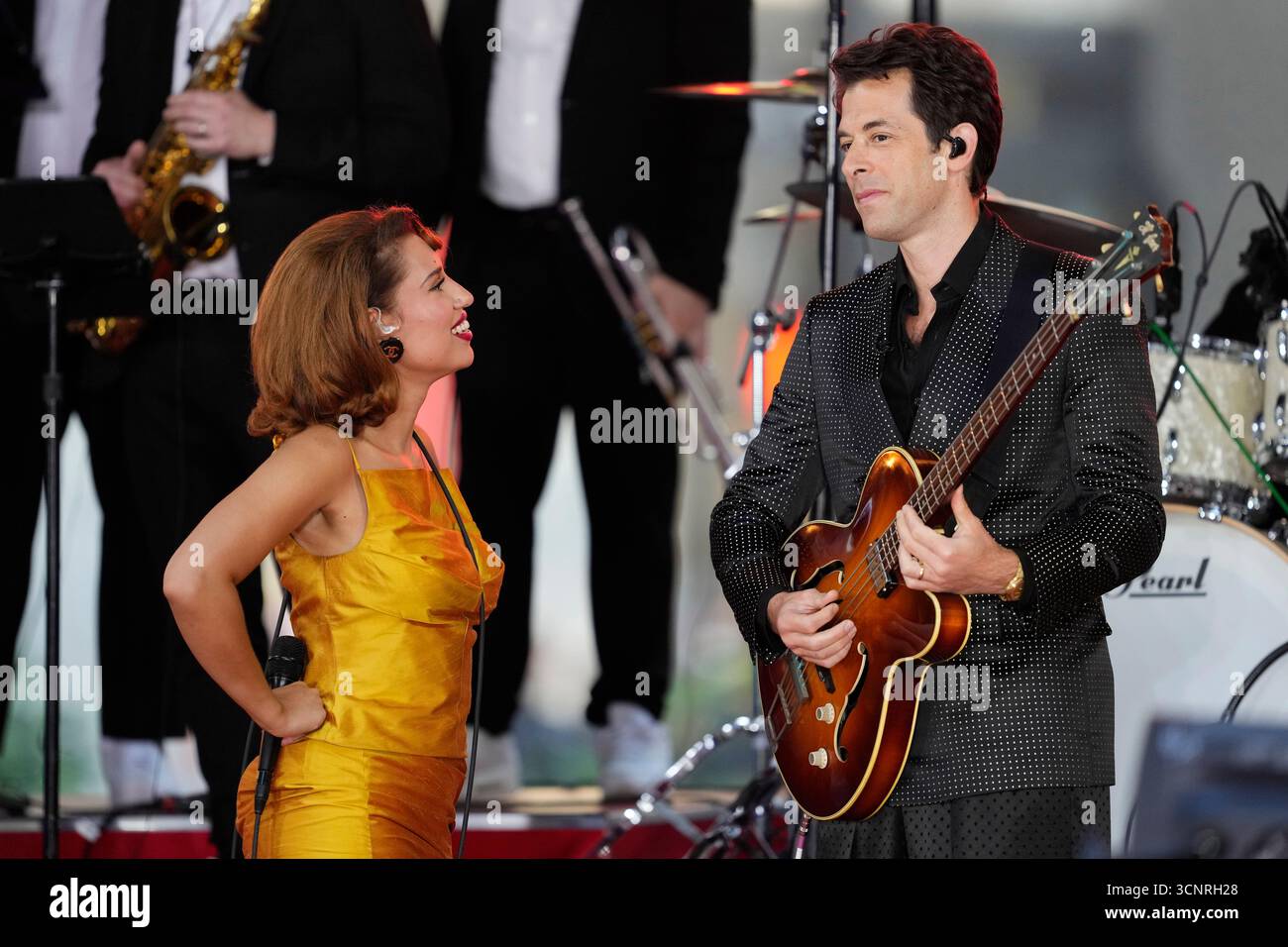 Raye and Mark Ronson perform on NBC's Today show at Rockefeller Plaza ...