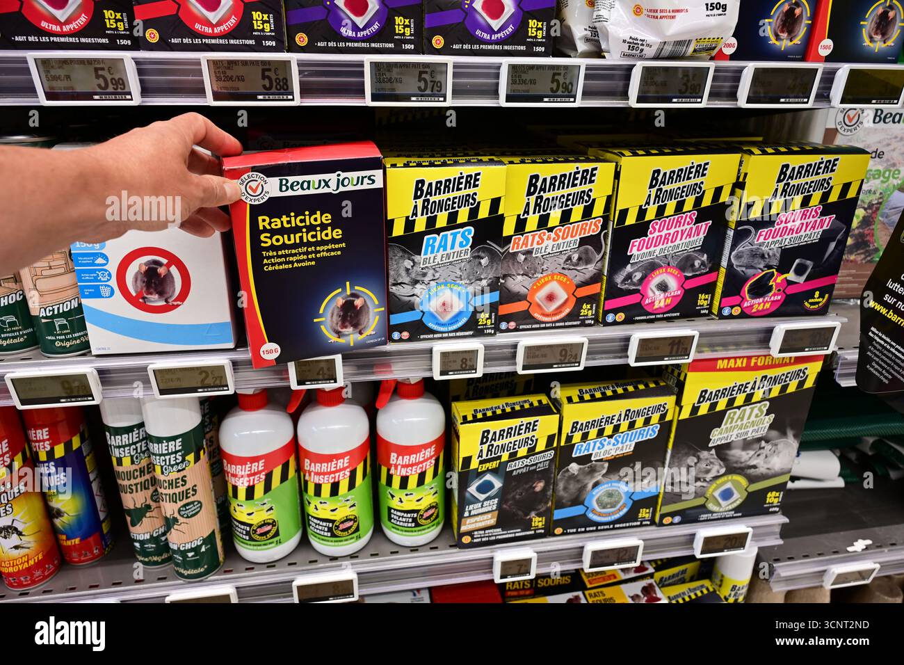 Rodenticide in a store Stock Photo
