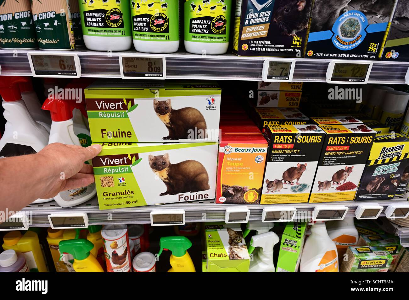 Rodenticide in a store Stock Photo