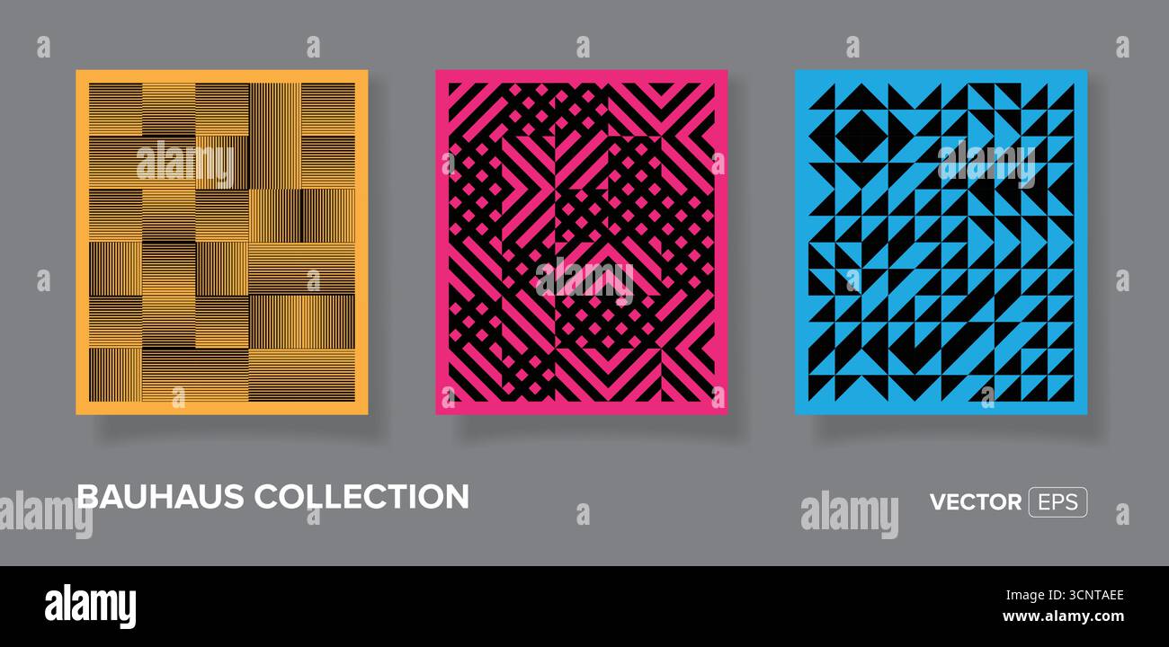 Abstract design bauhaus geometric pattern backgrounds, minimalist ...
