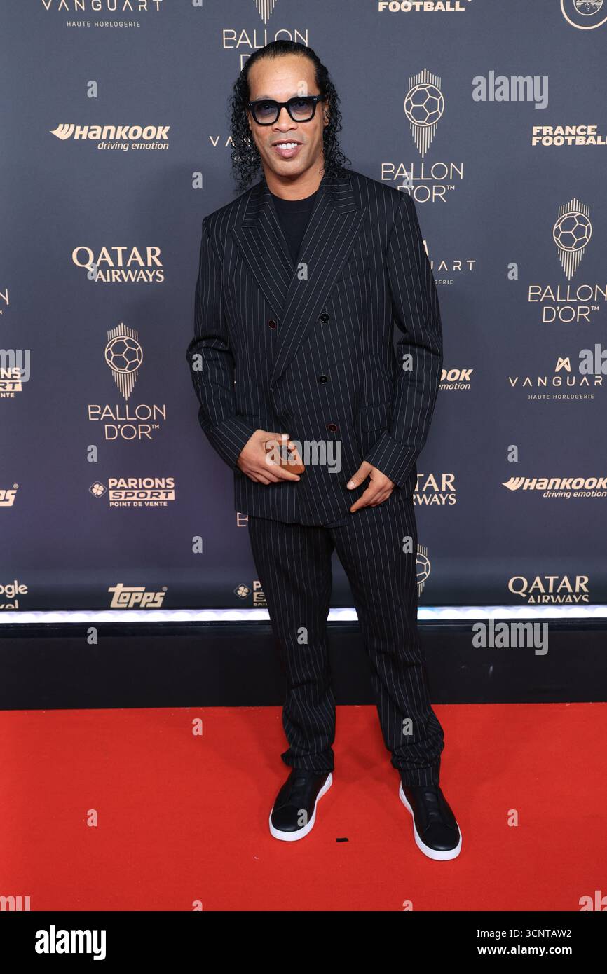 Ronaldinho attends the 69th Ballon D'Or Photocall at Theatre Du ...