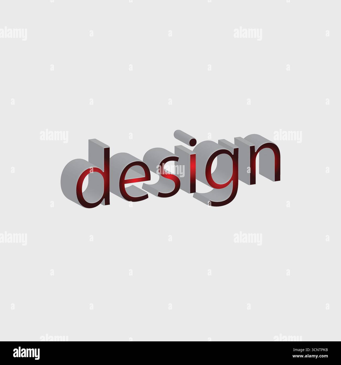 Modern 3D Typography Effect for Creative Use Stock Vector