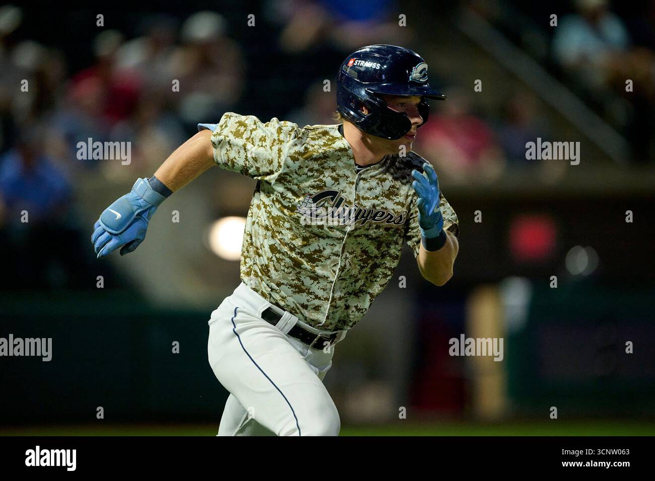 Columbus Clippers Travis Bazzana (12) running the bases during an MiLB