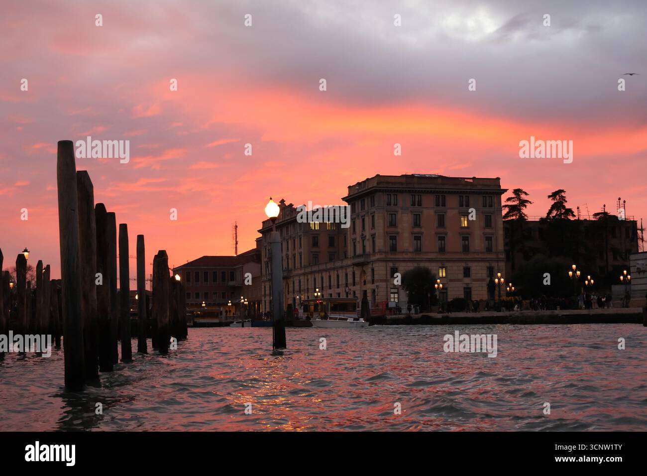 Sunset from the Grand Canal in a Gondola, Venice, Italy Stock Photo - Alamy
