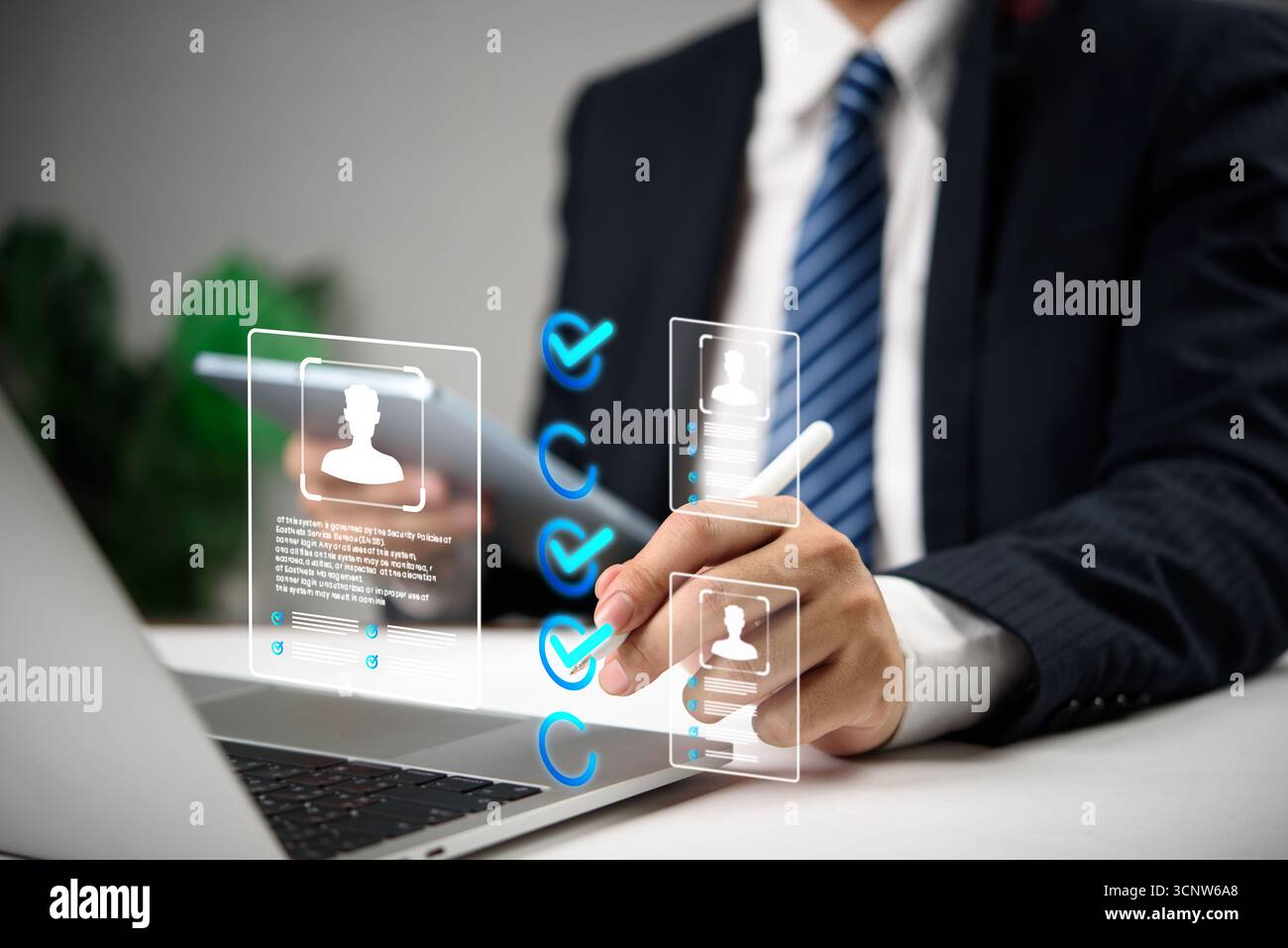 Modern digital interface representing crm hi-res stock photography and ...