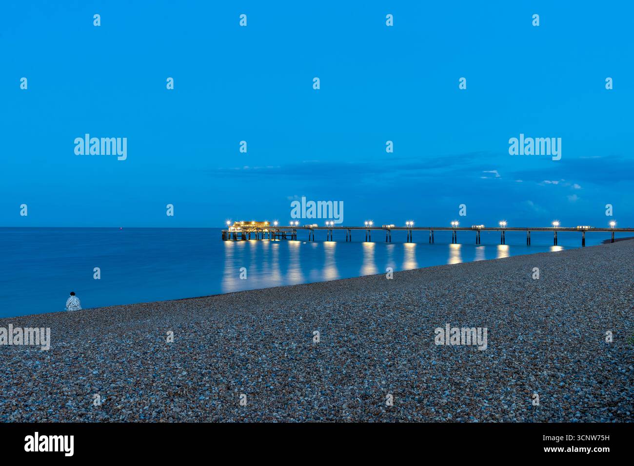 The pier in Deal, Kent, England at night Stock Photo