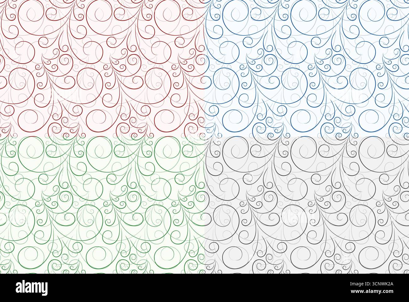 Seamless color backgrounds with floral pattern. Stock Vector