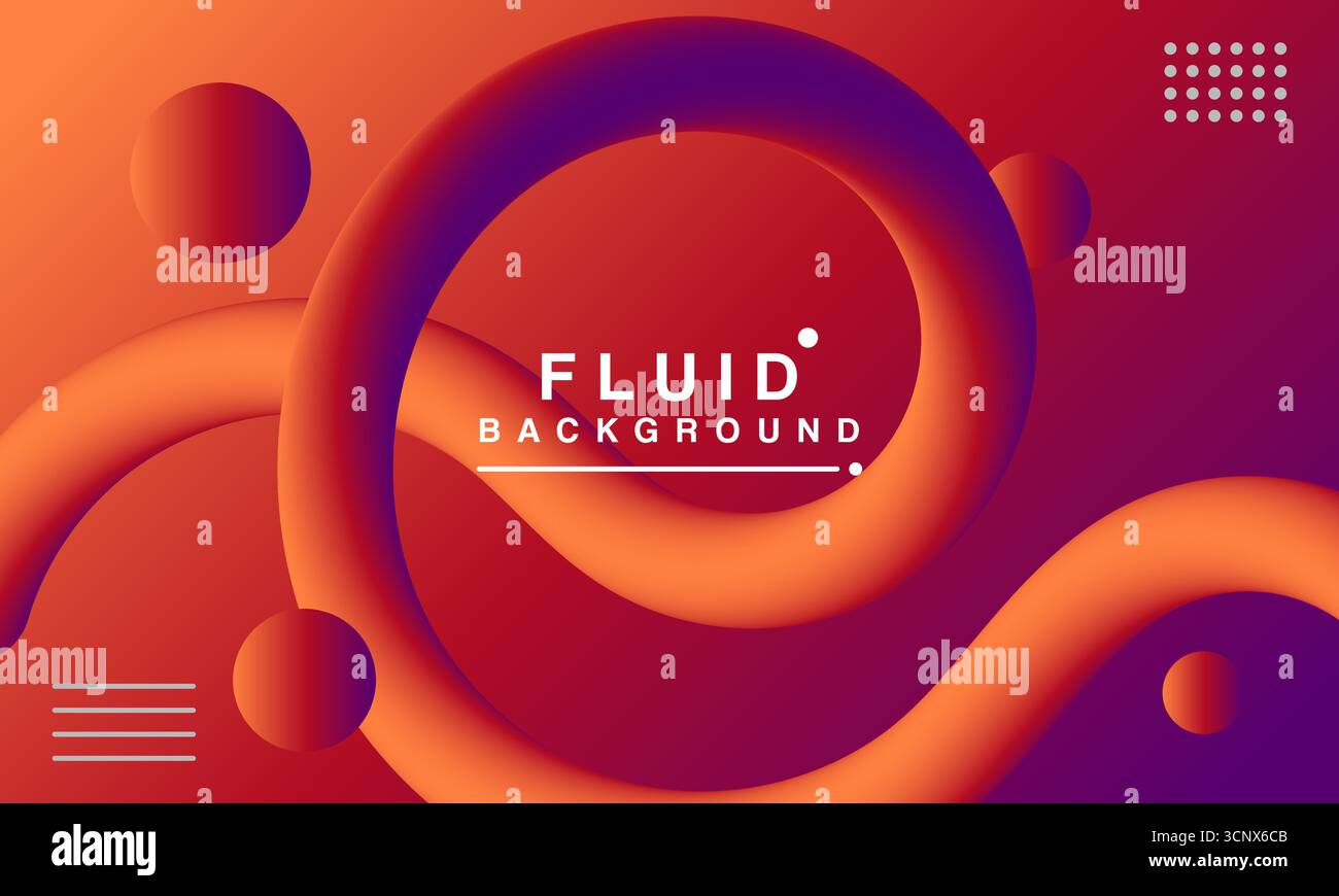 Modern Abstract Fluid Background with Smooth Gradient in Sunset Colors. Suitable for Wallpaper and Digital Artwork. Stock Vector