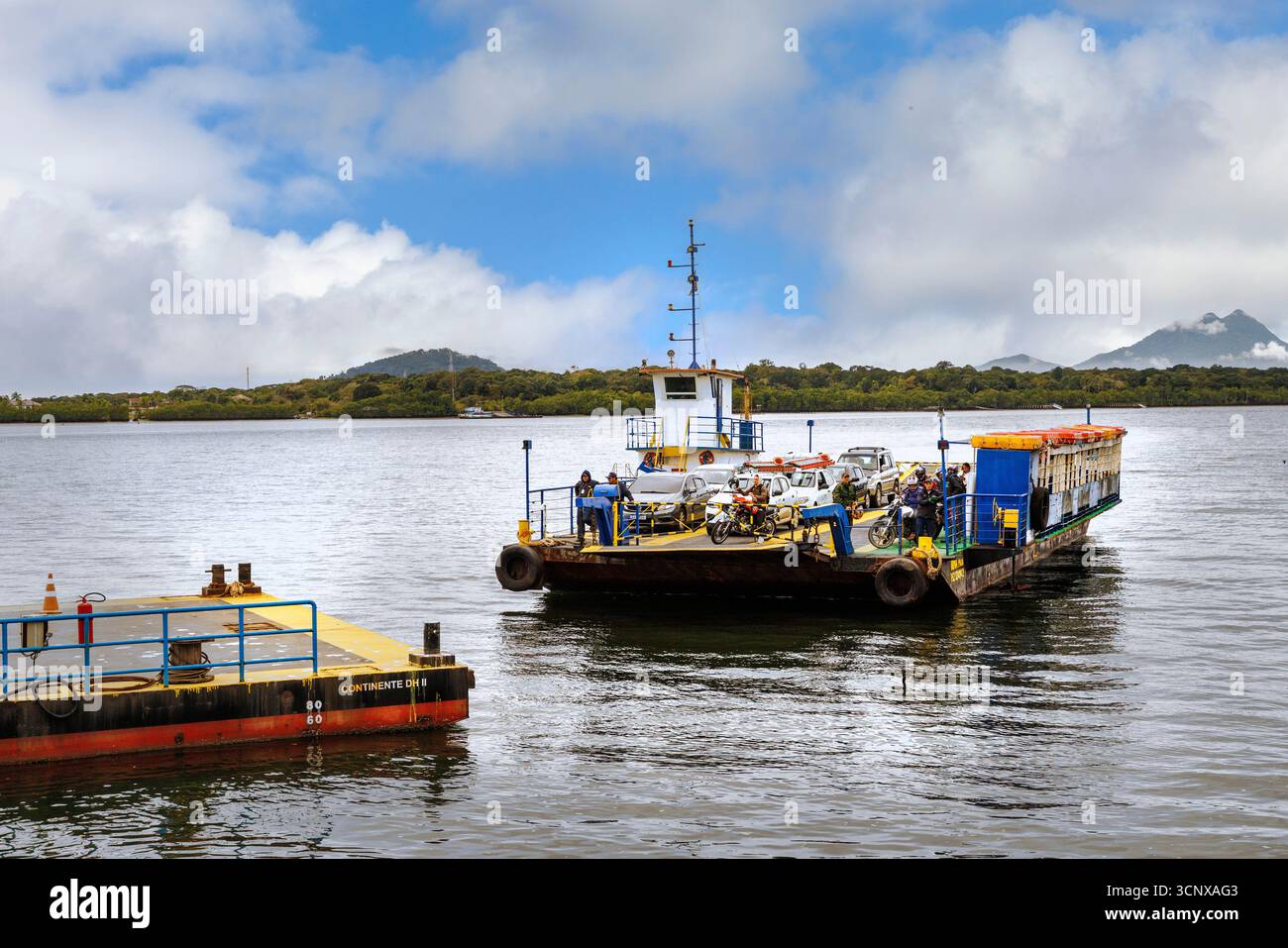Ferry, Cananeia, Sao Paulo, Brazil Stock Photo