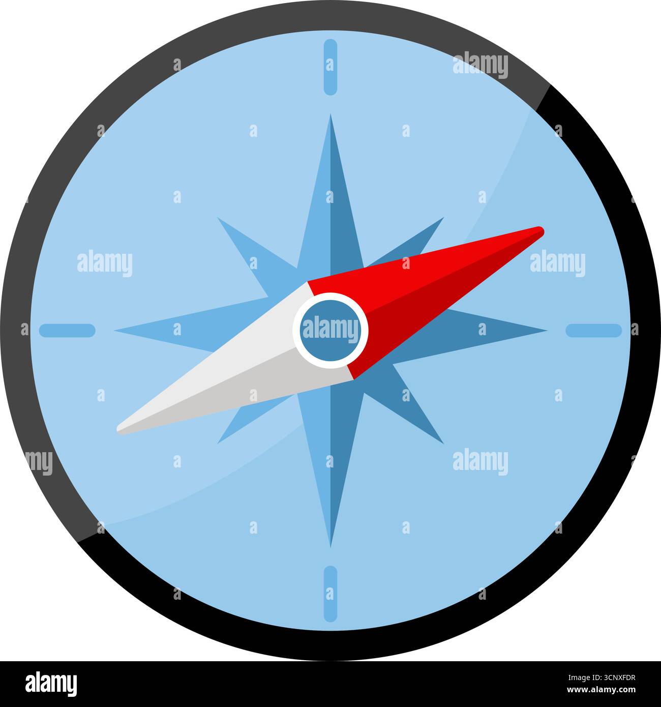 Compass flat vector icon Stock Vector