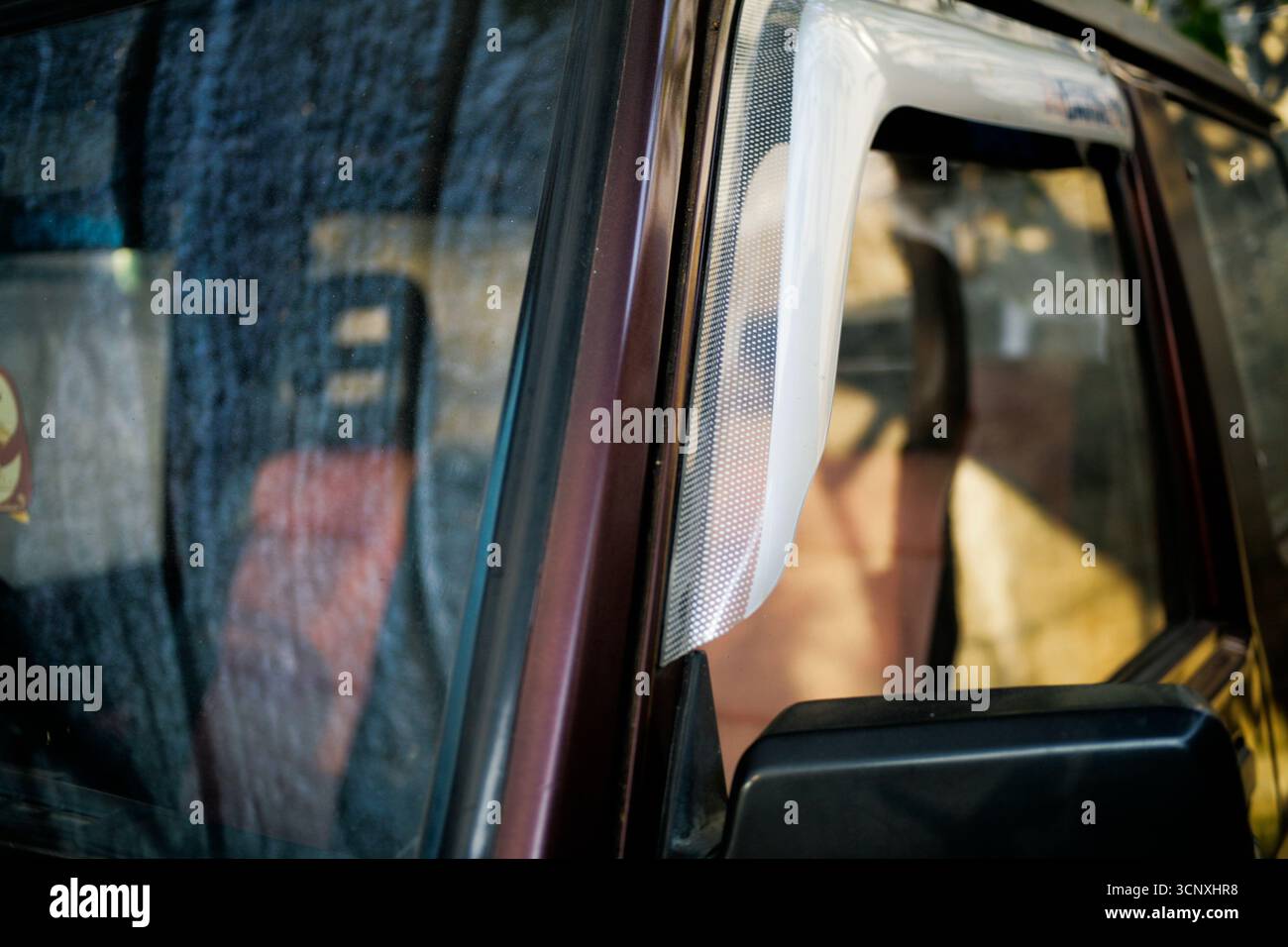 close up of window trim visors Stock Photo