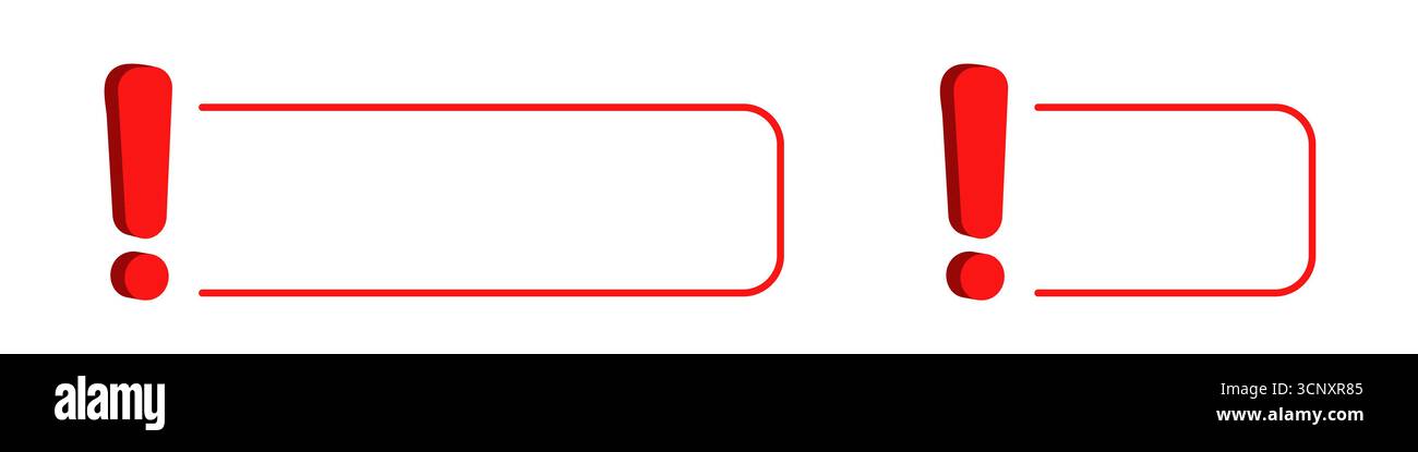 Red 3d question and exclamation marks for communication design Stock Vector