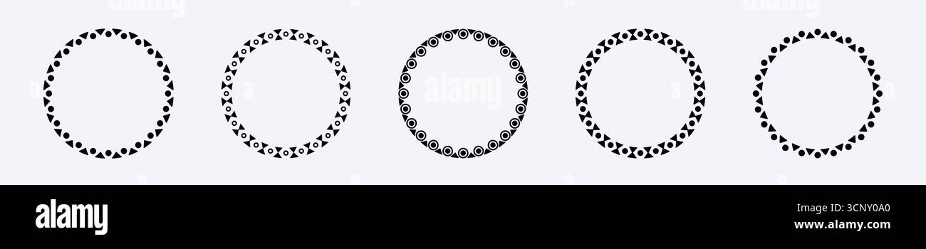 African tribal circle frames for creative design projects Stock Vector