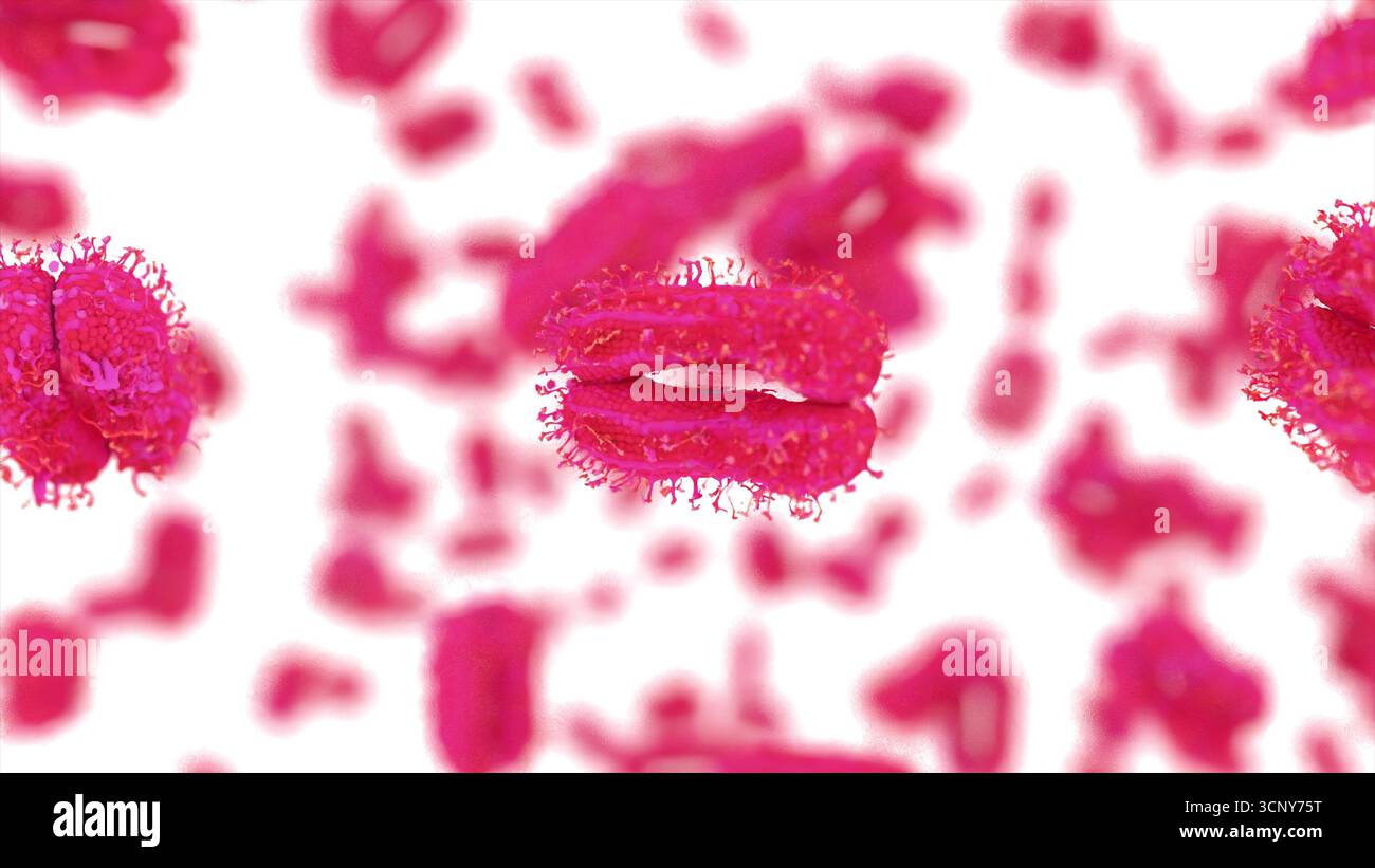 Red Microbes Bacterium germ pneumonia in hi-res stock photography and images - Alamy