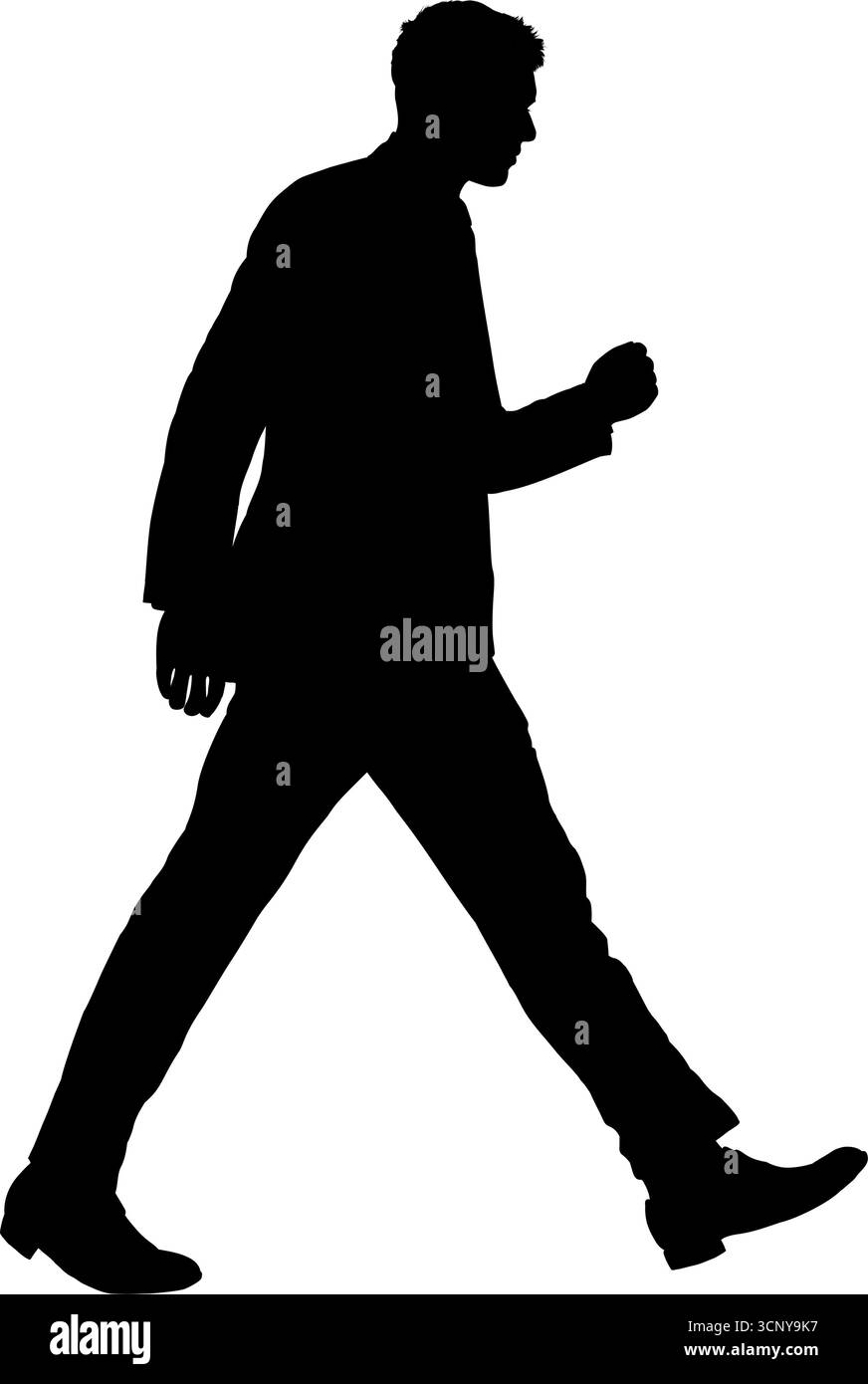 Black silhouette of a walking man Stock Vector Image & Art - Alamy