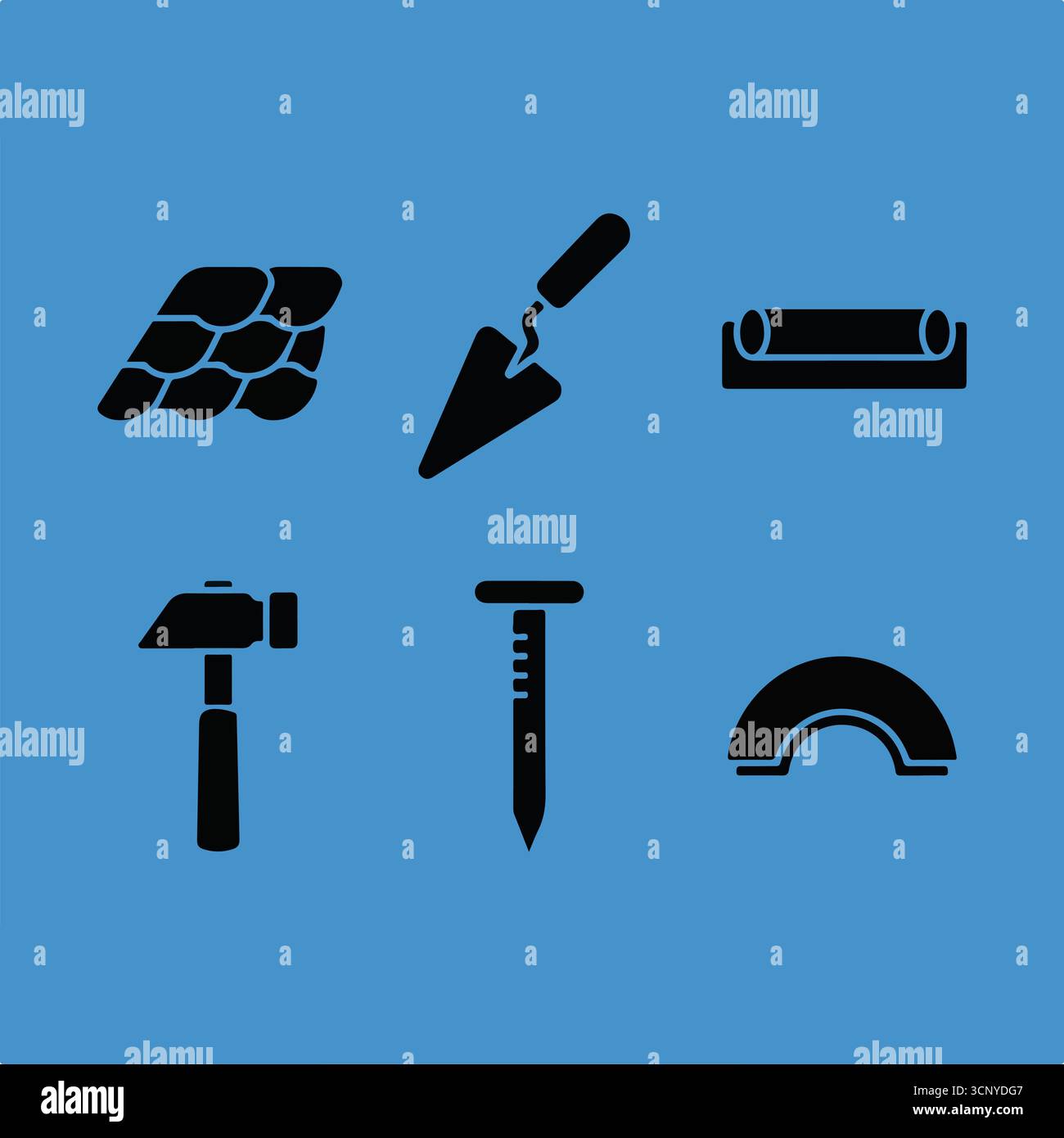 Ridge tile on roof Stock Vector Images - Alamy