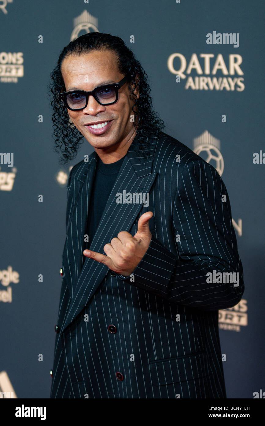 Ronaldinho former football player poses during the 69th Ballon D'Or ...