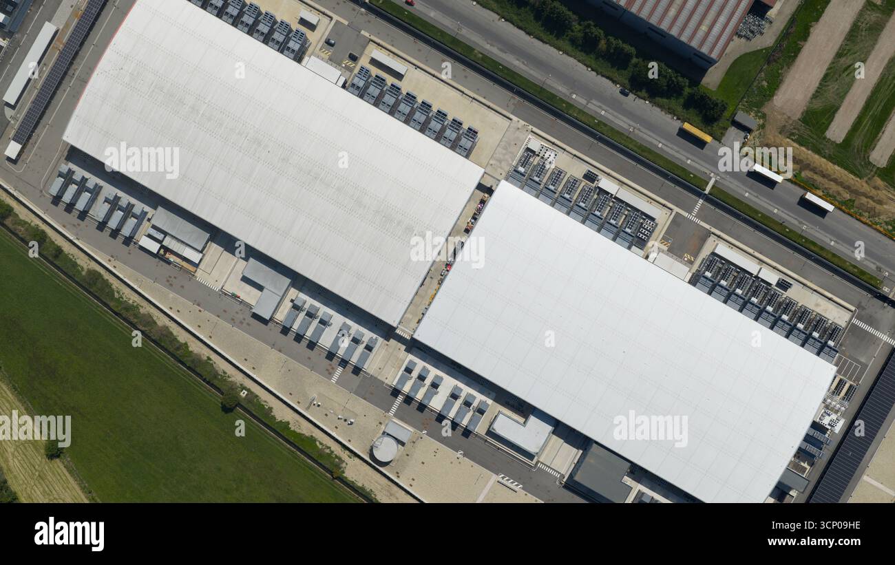 Data center, computing center, Big tech, IT and internet technology. Hyperscaler. Stock Photo