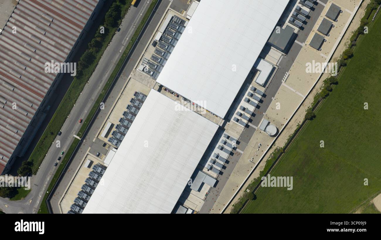 Data center, computing center, Big tech, IT and internet technology. Hyperscaler. Stock Photo
