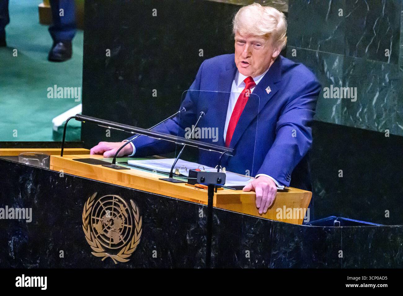 Credit Session New York, 23rd Sep 2025. United States president Donald Trump addresses ...