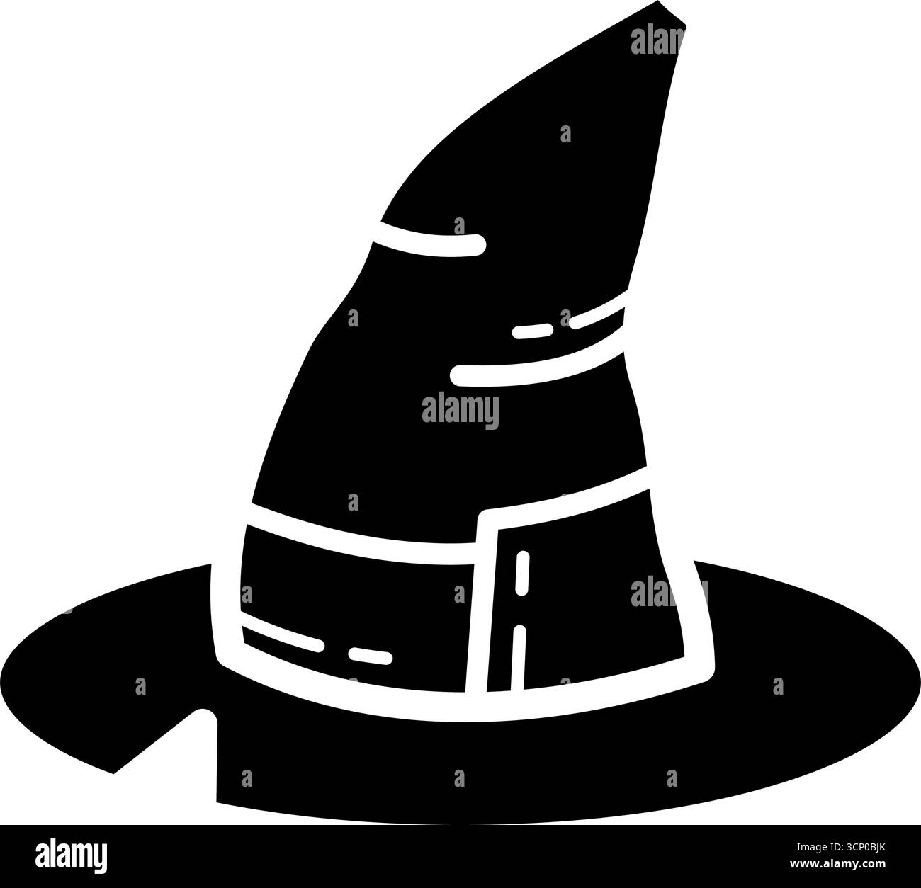 Witch hat black glyph Stock Vector Images - Alamy