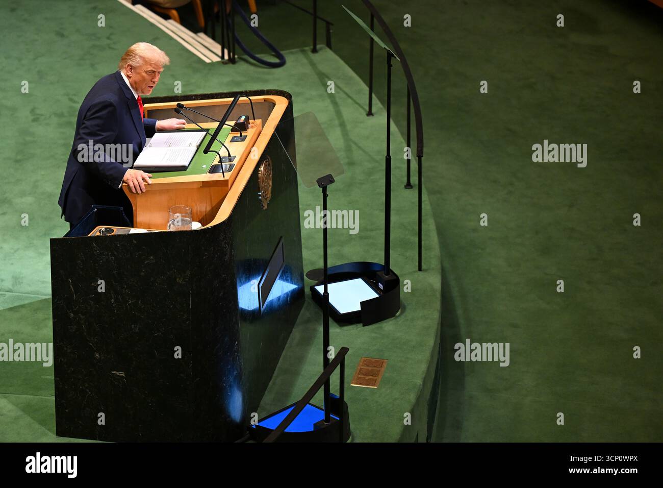 US President Donald Trump delivers his speech to the 80th session of ...