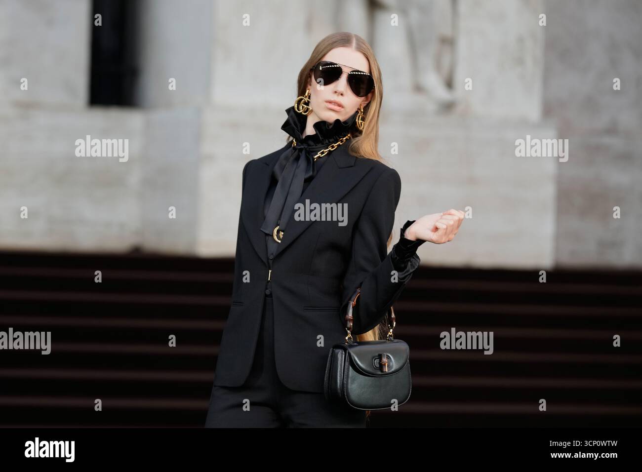 A model wears a creation part of the Gucci's Spring Summer 2026 ...