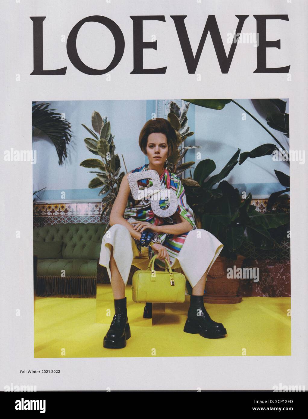 poster advertising Loewe fashion house with Freja Beha Erichsen in
