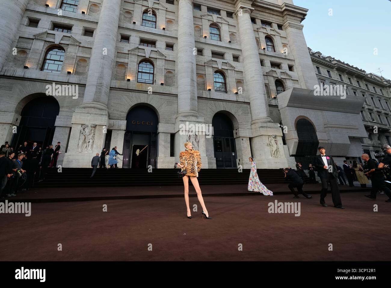 A model wears a creation part of the Gucci's Spring Summer 2026 ...