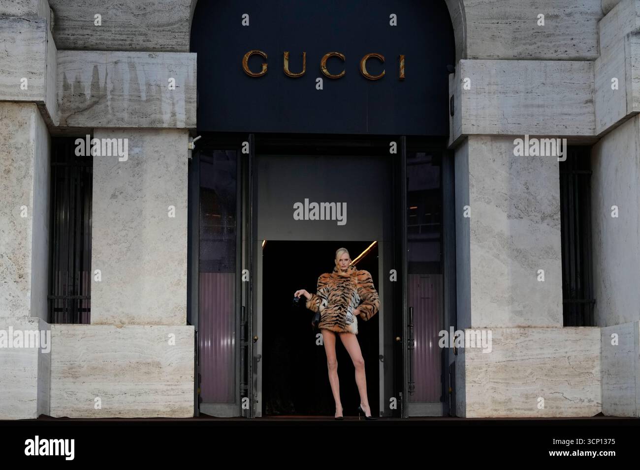 A model wears a creation part of the Gucci's Spring Summer 2026 ...