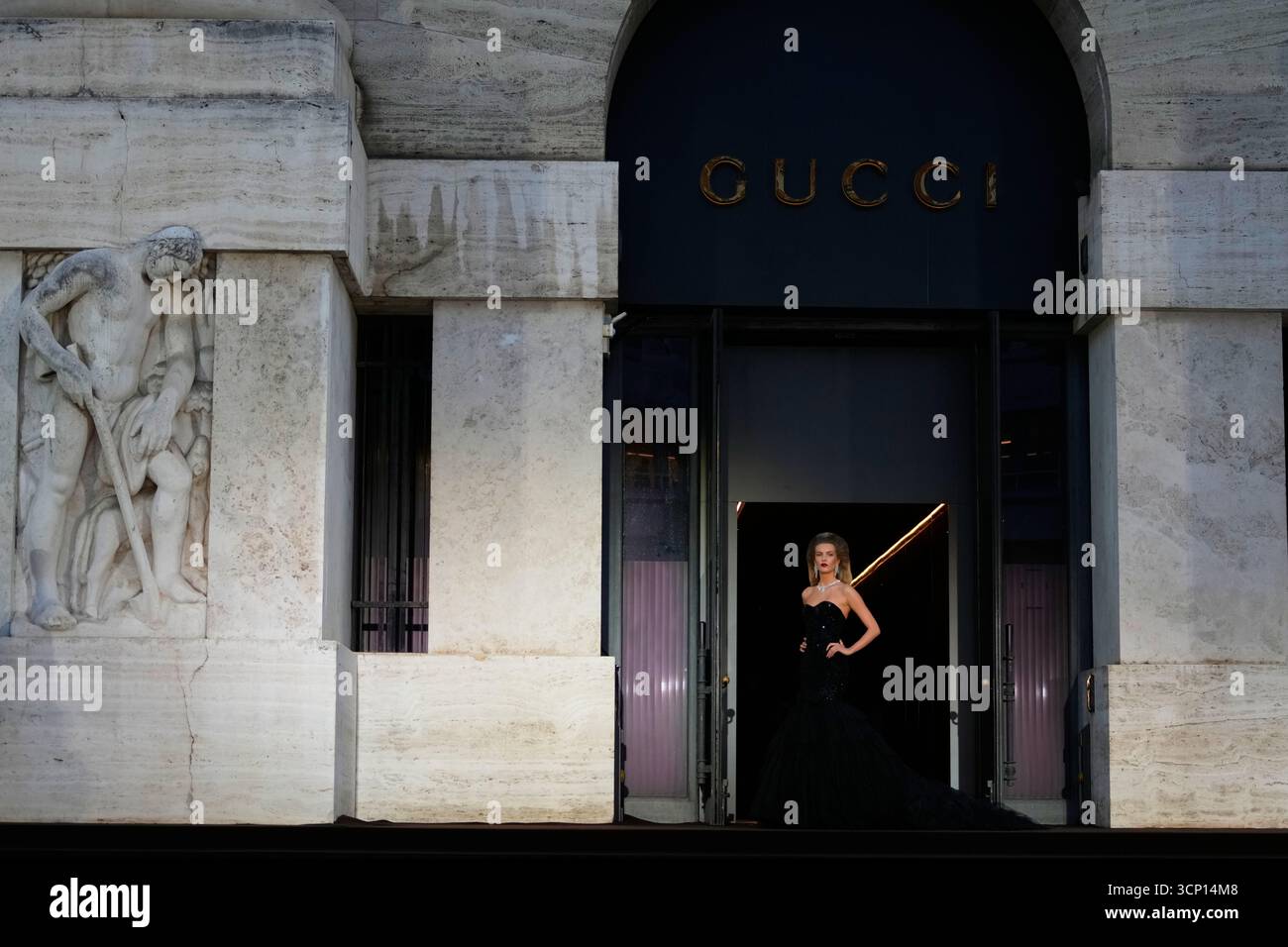 A model wears a creation part of the Gucci's Spring Summer 2026 ...
