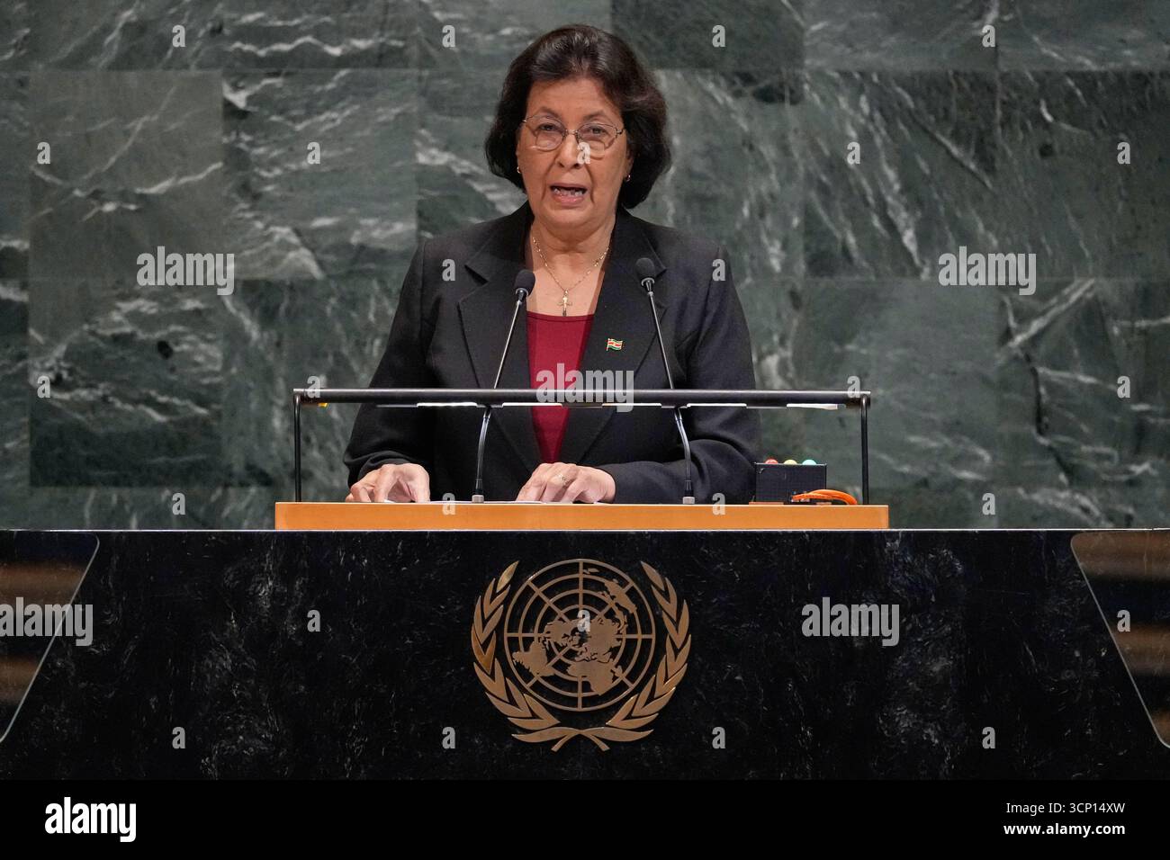 Suriname President Jennifer Geerlings-Simons addresses the 80th session ...
