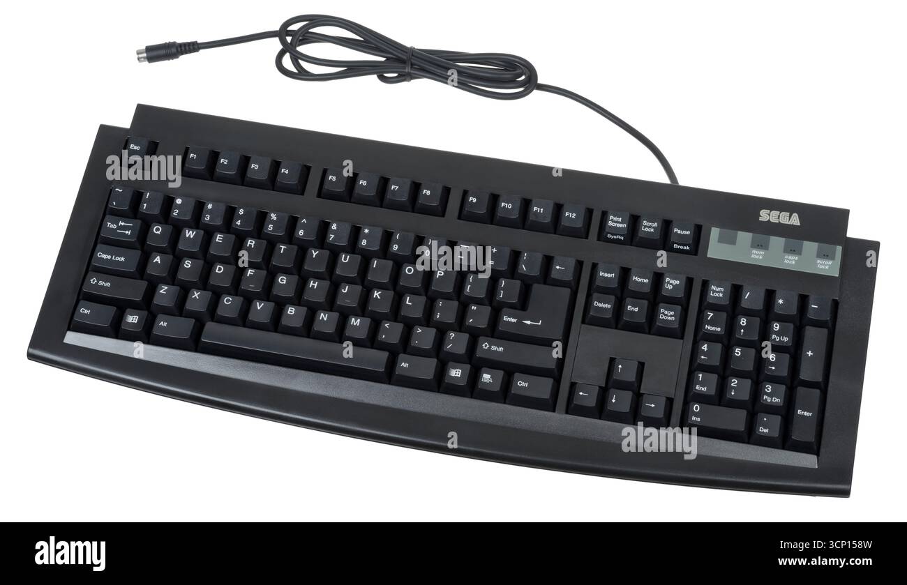 Sega keyboard for the Sega Saturn video game console, released for the company's Net Link internet service Stock Photo