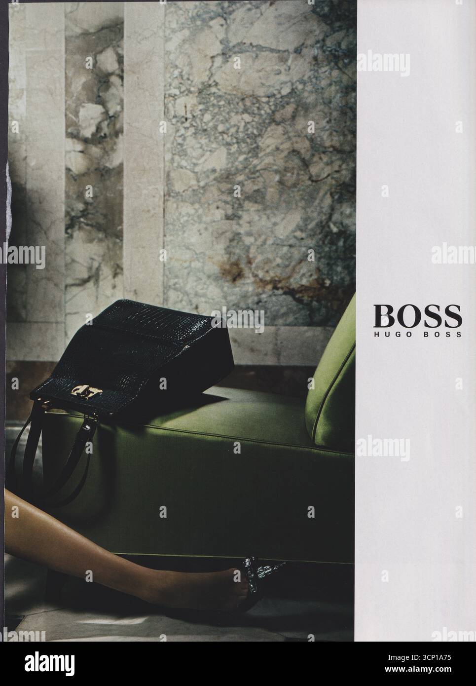 poster advertising Hugo Boss fashion house with Julia Stegner in paper ...