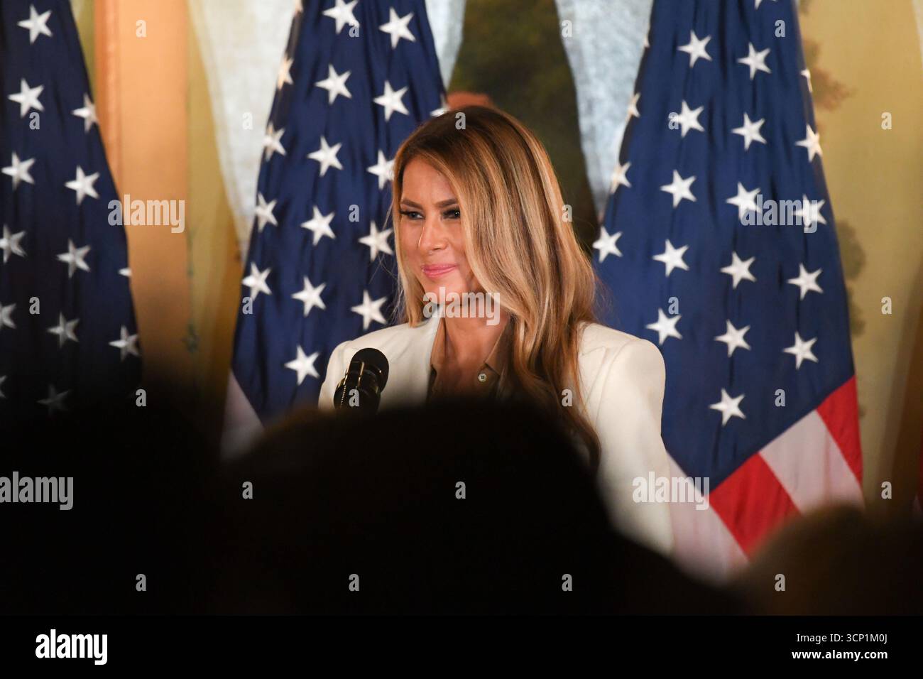 The First Lady of The United States, Melania Trump speaks at a ...
