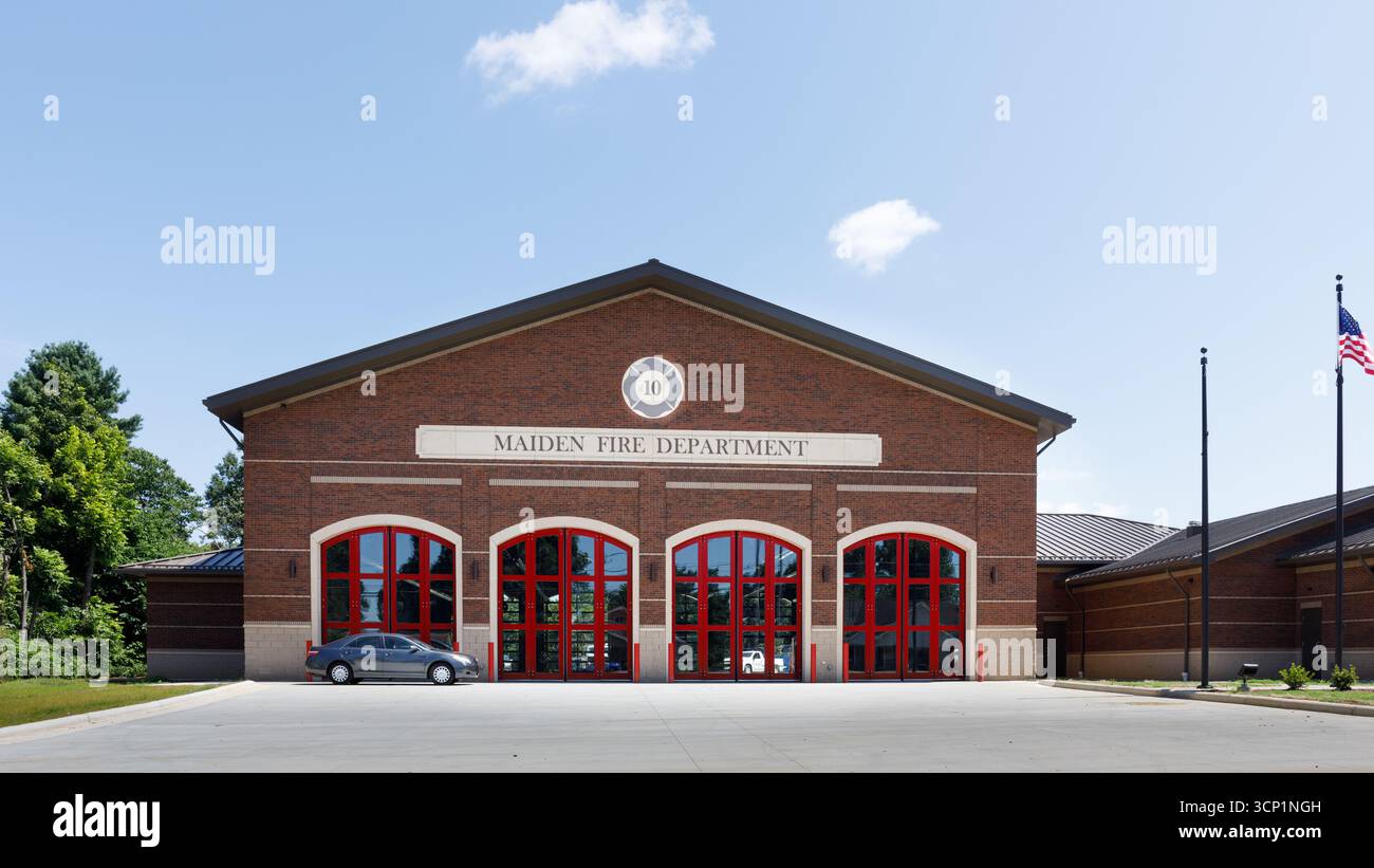 Maiden, North Carolina, USA-14 July 2025: New Fire Department building ...